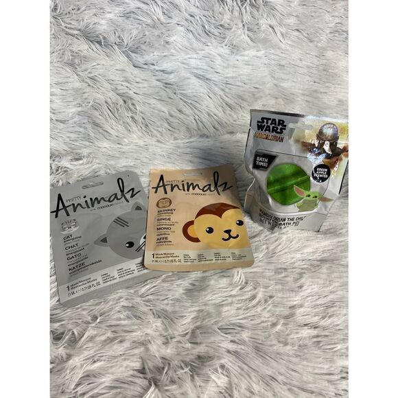 Star Wars Bath Bombs And Two Pretty Animalz Sheet Masks - Picture 1 of 3